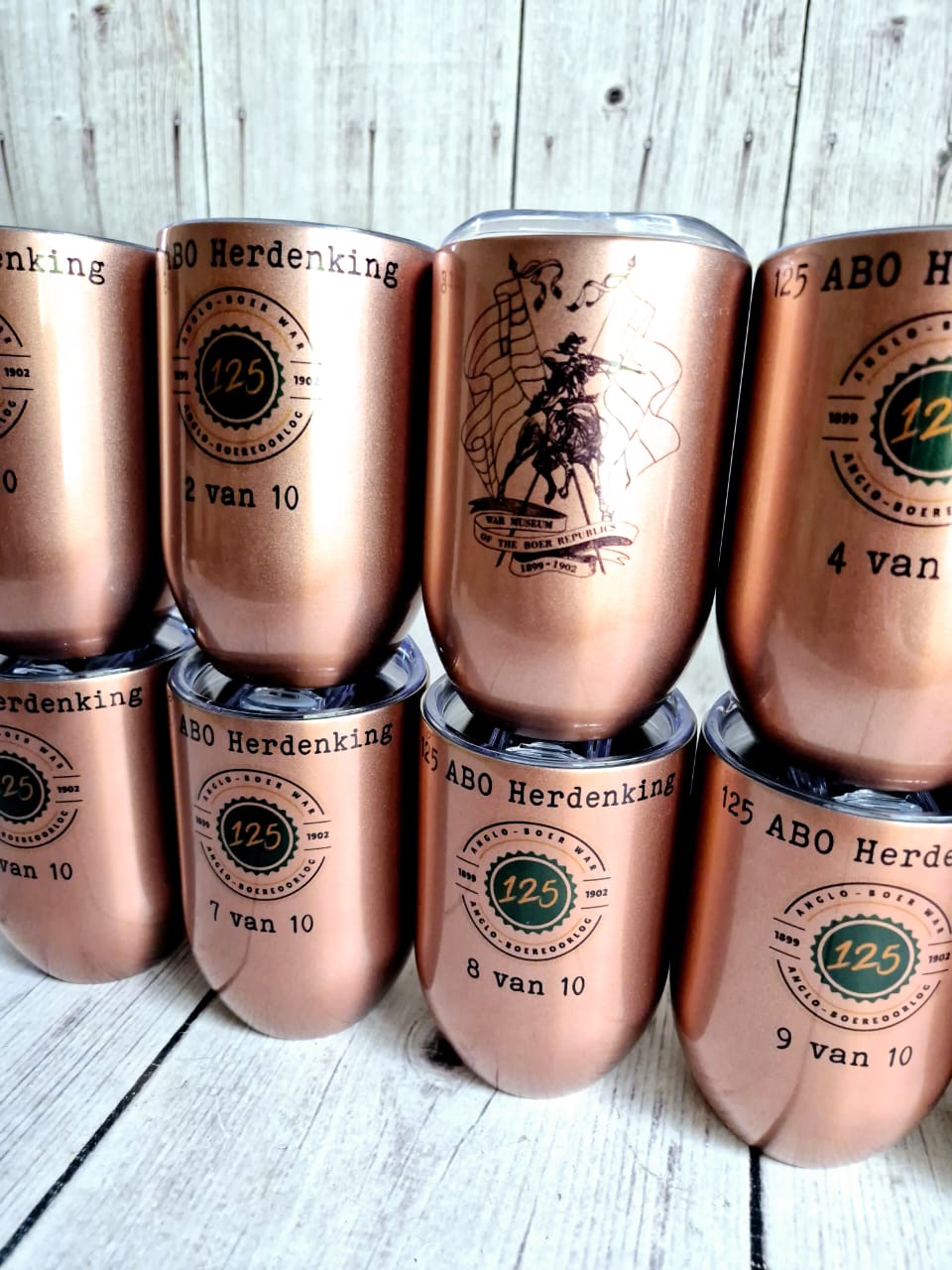 125-year Anglo-Boer War Commemoration Tumbler in Silver or Rose Gold